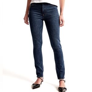 Abercrombie & Fitch Skinny jeans Dark wash Hidden button fly Mid rise Women’s 28